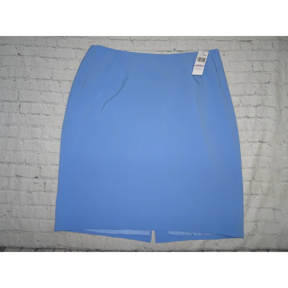NWT Le Suit Plus Size Seamed Skirt Suit 22 W light blue - Picture 8 of 12